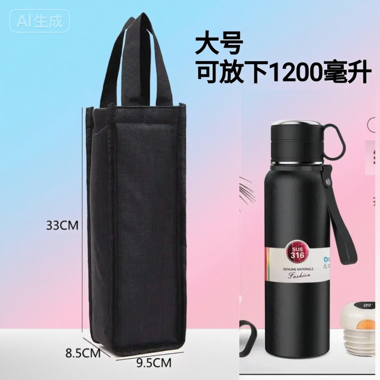 大容量保温杯套铝膜材质防水耐磨