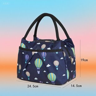 妈咪包手提小花布包加厚防水牛津布尼龙布手拎包饭盒袋女休闲包包