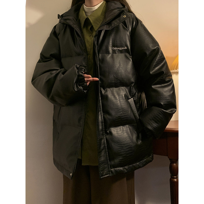 25冬季国潮面包服宽松大码连帽