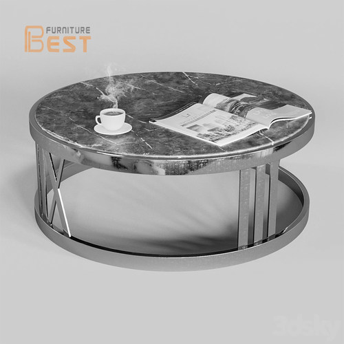 Baccarat coffee table北欧现代茶几轻奢镀金不锈钢岩板咖啡桌