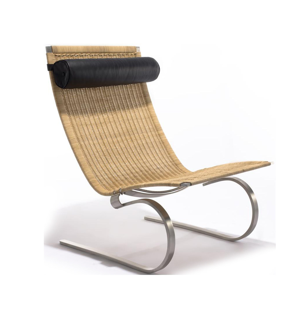 pk20躺椅北欧设计师休闲单椅简约成人编藤阳台午休椅