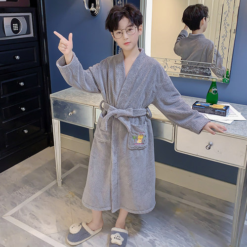 保暖居家睡袍浴袍舒适加厚