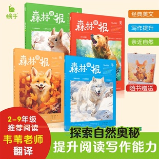 【赠帆布袋】森林画报春夏秋冬全套装4册蜗牛森林报小学课本图书小学生三四五六年级课外书籍适合8~12岁儿童阅读故事绘小书坊