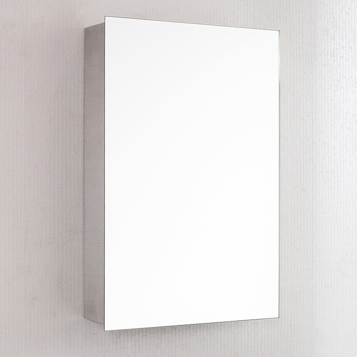 卫生间置物架 厕所镜子收纳柜 挂墙式储物箱 不锈钢浴室镜柜 包邮