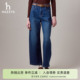 宽松通勤水洗牛仔裤 长裤 Hazzys哈吉斯秋季 女 专柜正品