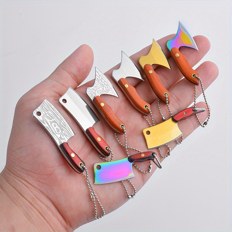 迷你小斧头拆包裹钥匙扣小菜刀随身小刀ECD迷你礼物户外拆快递刀