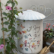 森得源欧式 清新花桶立体花鸟收纳家居装 饰花器庭院摆件复古垃圾桶