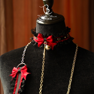 【二重唱】手工定制 铃铛项圈女新手牵引绳锁骨链m男女通用饰品