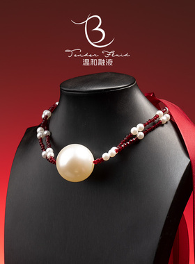 温和融液 小众高级感口球饰品项圈套装仿珍珠口水球 口枷