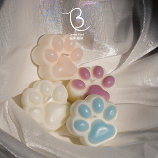 甜蜜可爱马卡龙滴落低温蜡烛50度s互动氛围m情调香薰 猫爪