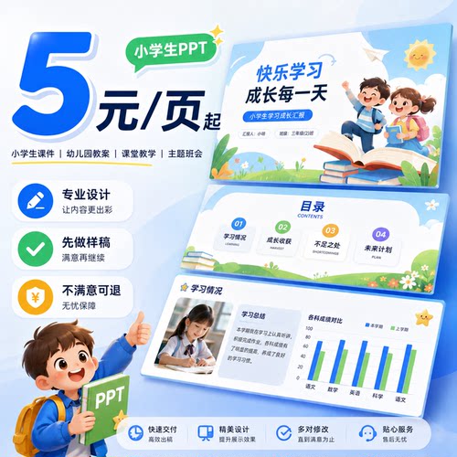 小学生ppt代制作教师优质课公开课幼儿园动画设计课件ppt制作接单
