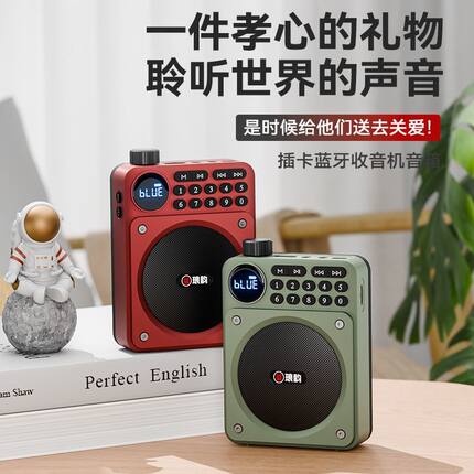 蓝牙小蜜蜂扩音器便携充电式大功率插卡U盘数字点歌播音机