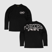 现货CORTEIZ恶魔岛经典 嘻哈DRILL滑板 小领口VIBE美式 长袖 T恤美式