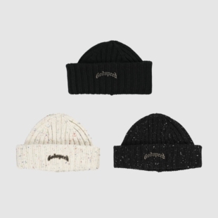 现货GOD SPEED秋冬金属短款针织毛线彩点冷帽美式潮牌嘻哈DRILL