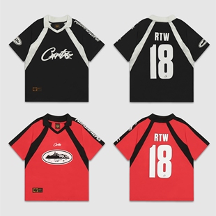 清仓现货CORTEIZ足球球衣短袖T恤复古CLEANFIT嘻哈美式DRILL修身