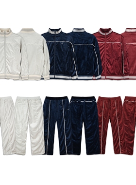 现货CORTEIZ丝绒运动复古套装外套CENTRALCEE嘻哈DRILL修身美式