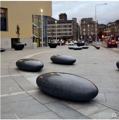 重庆玻璃钢休闲座椅商场户外鹅卵石坐凳景观公园椭圆石头休息椅子