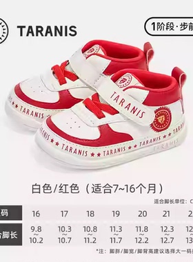 泰兰尼斯秋季儿童鞋防滑软底婴儿步前鞋男女童机能鞋 T01B4C5317