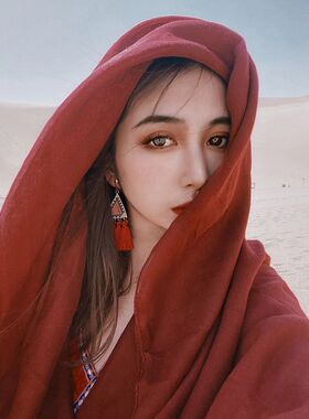 夏季棉麻波西米亚女防晒纱巾
