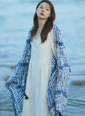 夏季流苏波西米亚女扎染围巾
