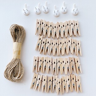 照片墙装 饰卡片相片挂墙夹子麻绳房间教室背景墙文化墙悬挂挂绳