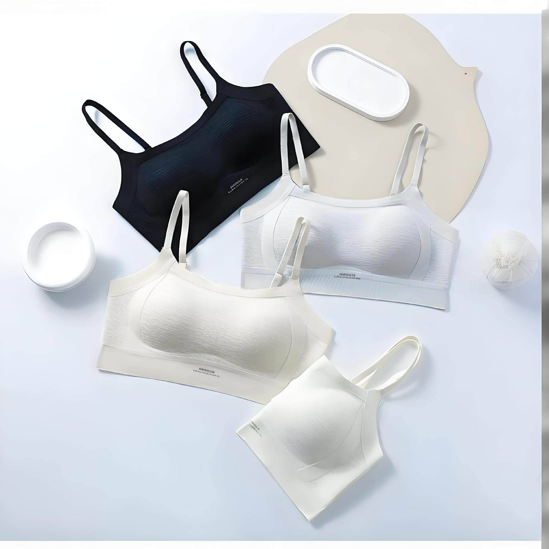 2691无痕无钢圈3D立体星球杯固定一体杯抹胸吊带百搭美背运动文胸