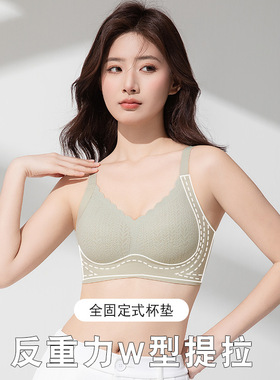 3014无痕聚拢大胸显小收副乳防下垂无钢圈软支撑U型美背文胸罩