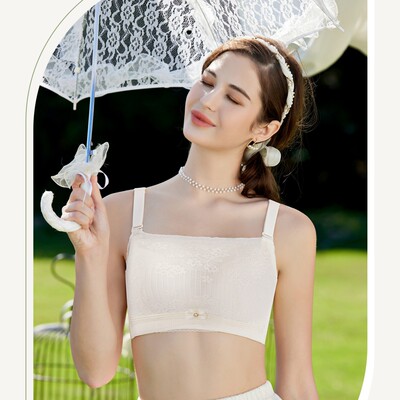 歌妮儿2318无磁无钢圈超薄杯大胸显小内衣舒适聚拢透气调整型文胸