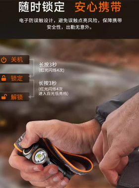 Fenix菲尼克斯HM23 V2.0强光迷你头灯户外越野跑夜钓5号电池手电
