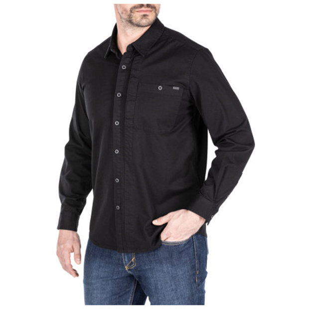 5.11 72522 L/S SHIRT 传奇长袖纯棉衬衣511宽松纯色休闲水洗衬衫