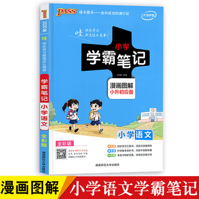 pass绿卡图书小学学霸笔记语文小升初阅读辅导书全彩版 基础知识手册知识大集结资料包小学升初中语文专项训练练习