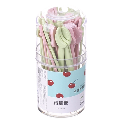 芳草地水果叉食品级塑料儿童叉子