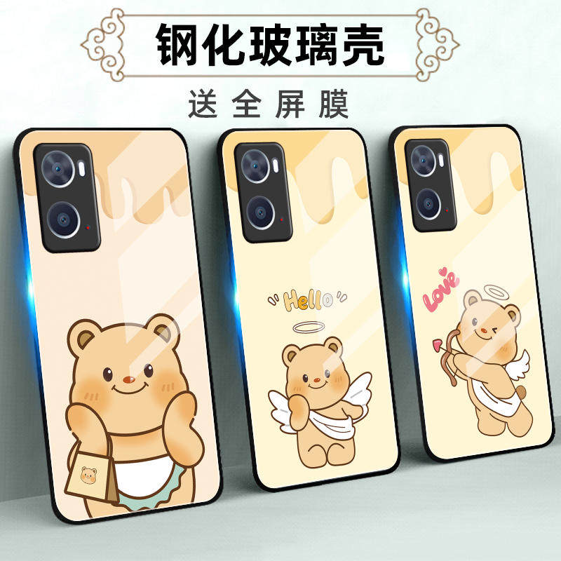 适用OPPOA36玻璃手机壳软保护套全包防摔定制薄硅胶黄油小熊个性液态新款情侣时尚女潮创意直边高级网红卡通,3C数码配件,手机保护套/壳,淘宝优惠券,粉丝福利购,淘宝优惠卷