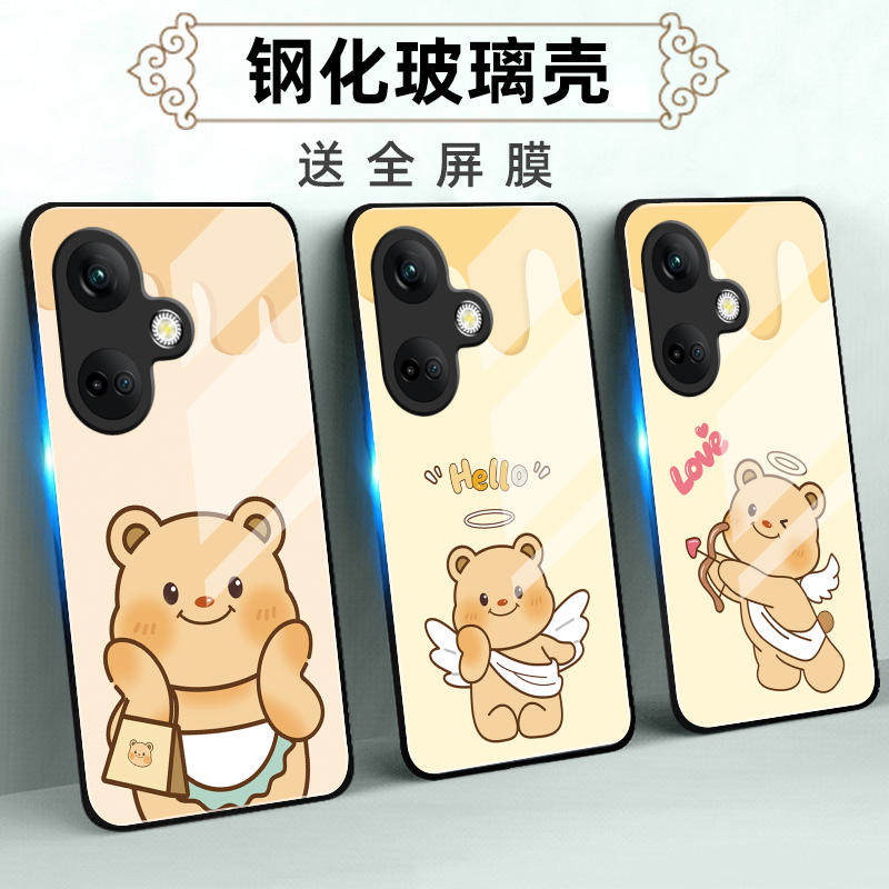 适用OPPOK11玻璃手机壳x保护套软全包防摔定制薄硅胶黄油小熊网红高级个性创意直边卡通男时尚简约女液态潮新,3C数码配件,手机保护套/壳,淘宝优惠券,粉丝福利购,淘宝优惠卷