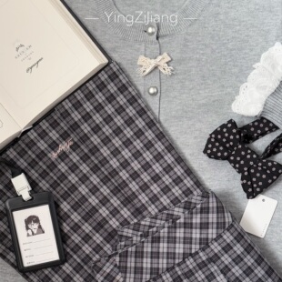 凛音 5月补樱子酱原创JK深色小格子jk格裙校供感通勤学院风