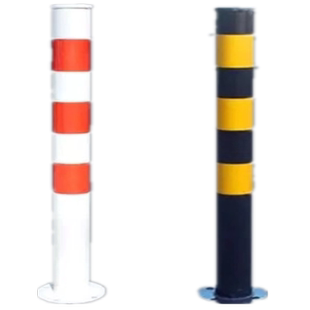 75cm红白道口柱 钢管警示柱 隔离桩 反光路桩 铁立柱 防撞柱固定