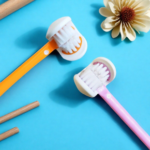 三面牙刷成人软毛双面三头刷牙男士 女士专用大人Uu型懒人洁牙神器