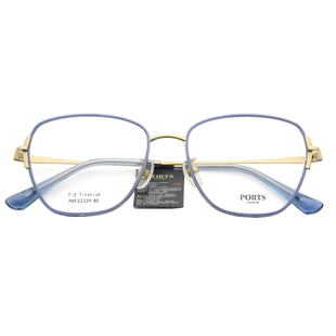 PORTS镜架女款眼镜架大框钛架近视镜气质装饰镜显脸小POF22339