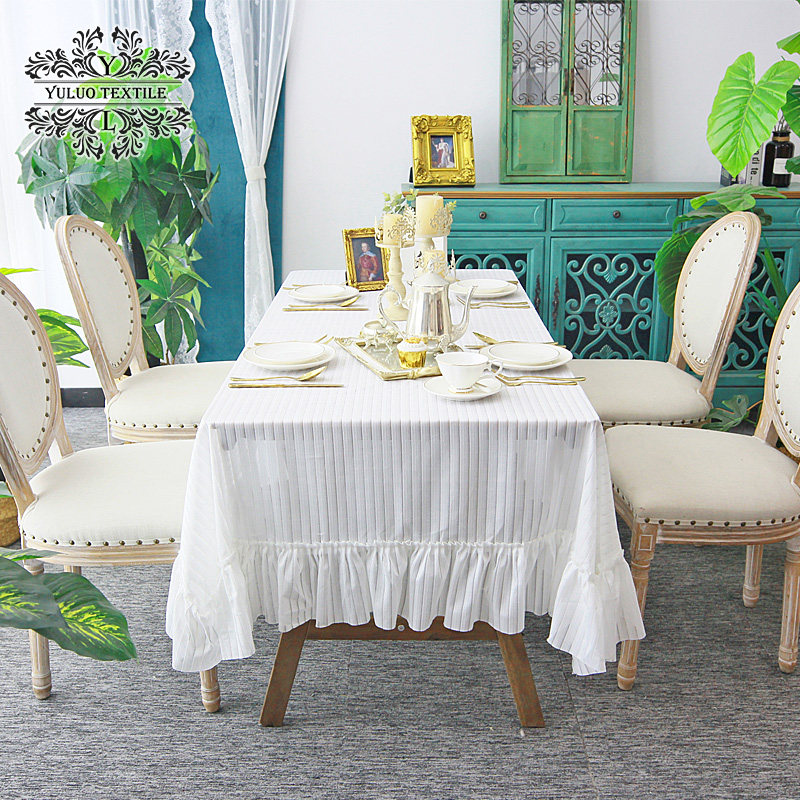羽罗浪漫法式ins风几何蕾丝桌布