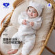 衣服 宝宝保暖哈衣新生儿冬装 考拉蒂尔 婴儿夹丝棉连体衣秋冬季