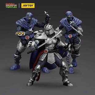 JOYTOY暗源 忍者龟施瑞德大脚兵3人组1:18 正版授权可动兵人模玩