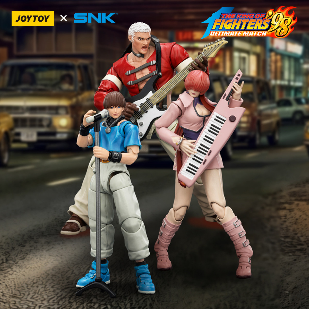 JOYTOY暗源拳皇 98UM大蛇队 七枷社夏尔美克里斯1/18可动兵人手办