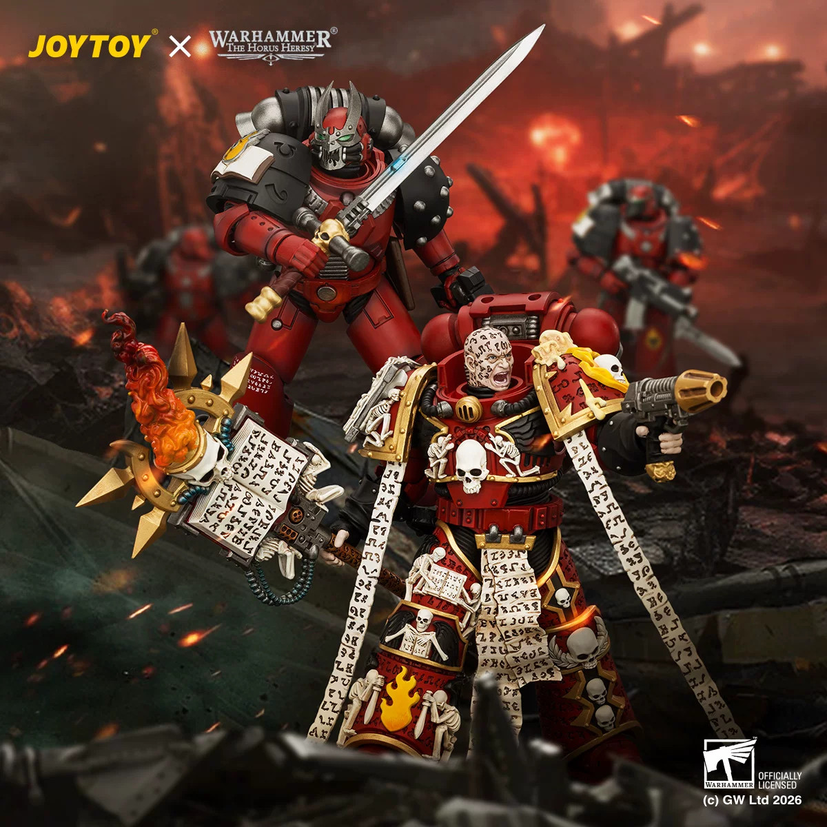 JOYTOY暗源战锤40K怀言者MKVI战术军士艾瑞巴斯黑暗使徒兵人模型