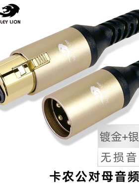 戈利狮话筒线 耐用卡农线 主播直播K歌录音线 麦克风声卡连接线