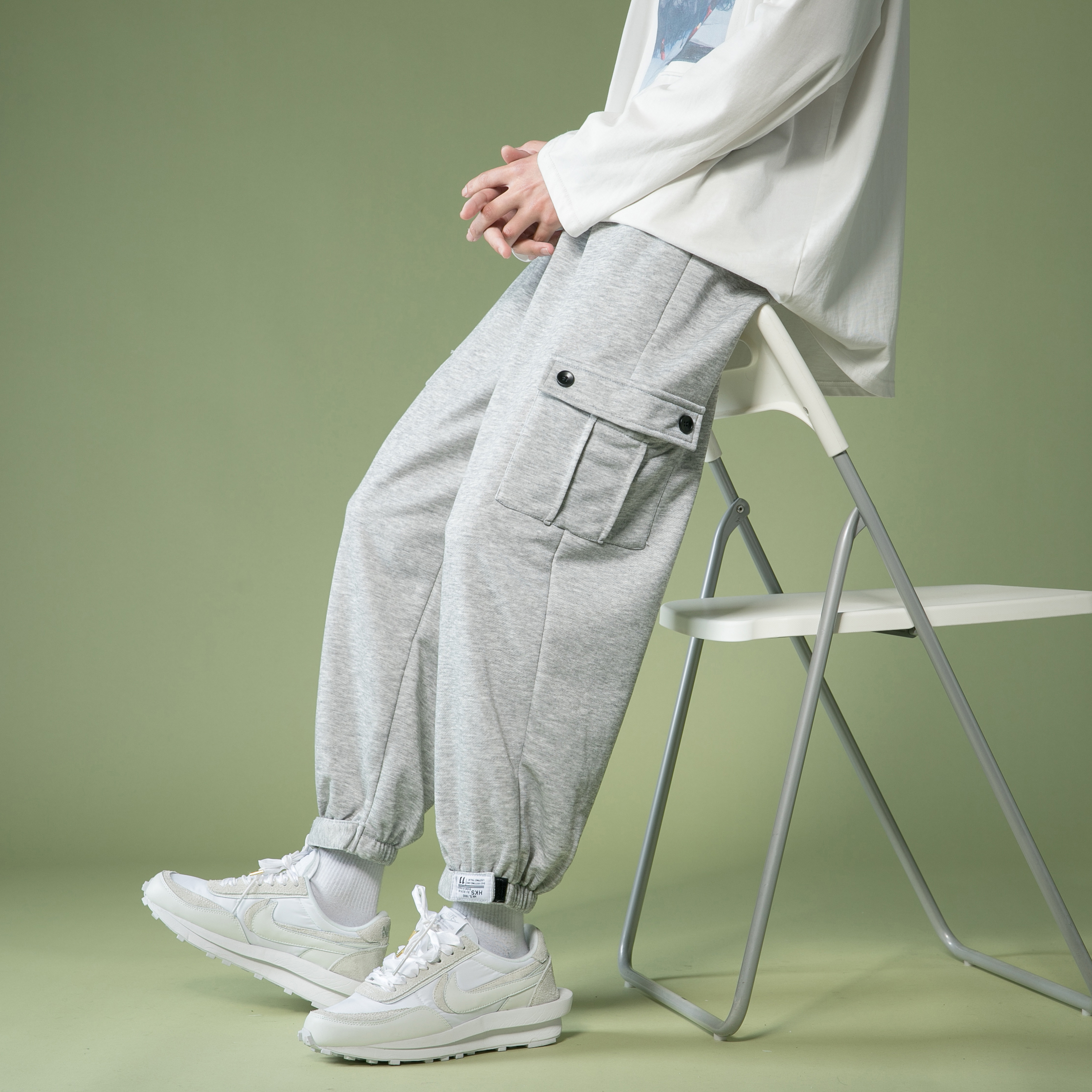 Casual pants men's loose new pants men's Korean fashion spring and autumn casual Capris