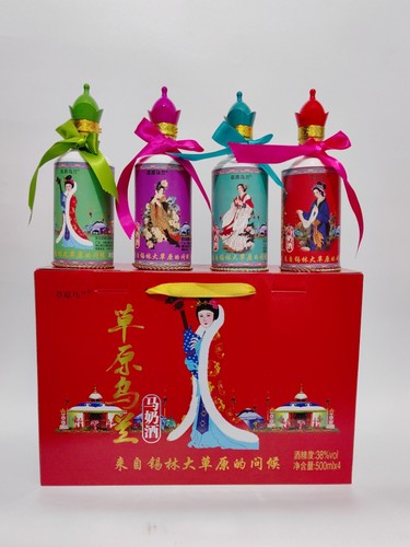 四瓶的价格内蒙特产33度马奶酒