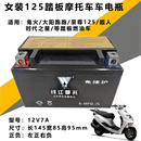 豪迈125 海王星 助力车12V免维护电池 鬼火 女士踏板摩托车干电瓶