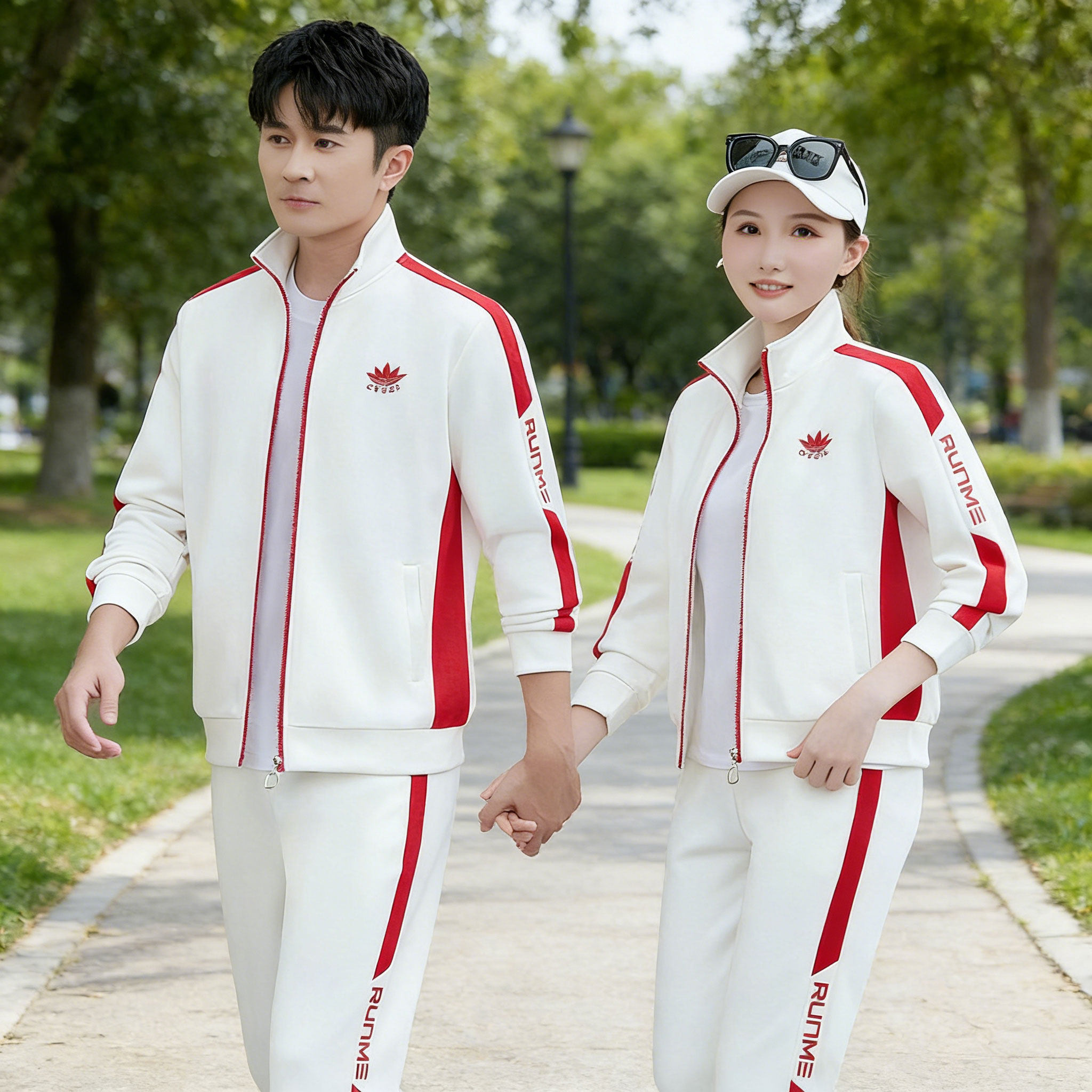 情侣运动套装2026新款春季时尚潮流卫衣三件套男女高端休闲运动服