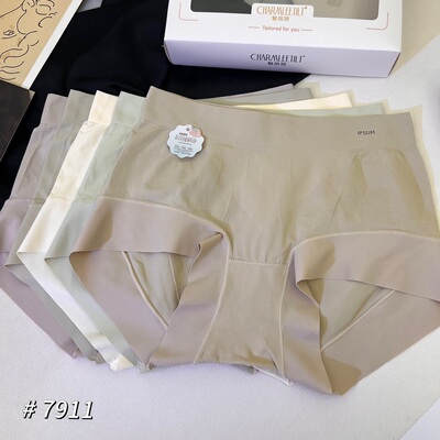 魅力翘7911中腰内裤女士裸氨棉抑菌裆收腹提臀收小肚子女士三角裤