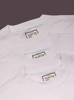 LOTS素Tee时尚白色百搭潮流短袖恤内搭男女宽松纯棉